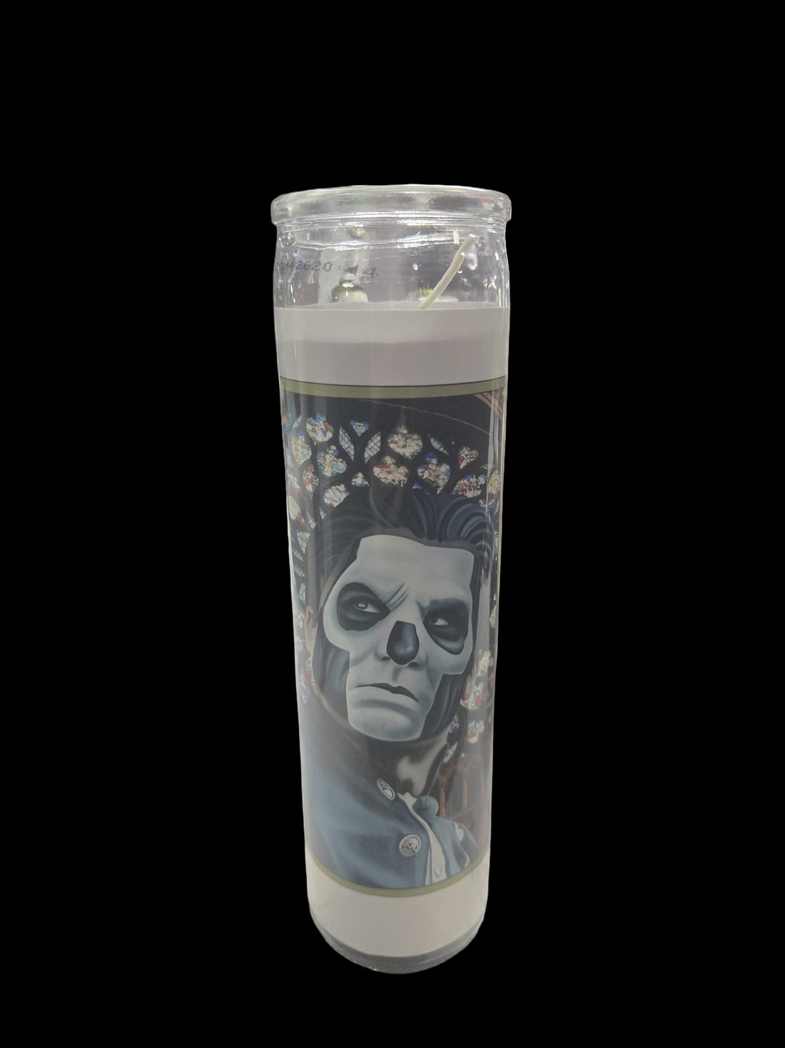 Papa Emeritus III — a prayer candle from Shattering Expectations (Chris Stone Art).