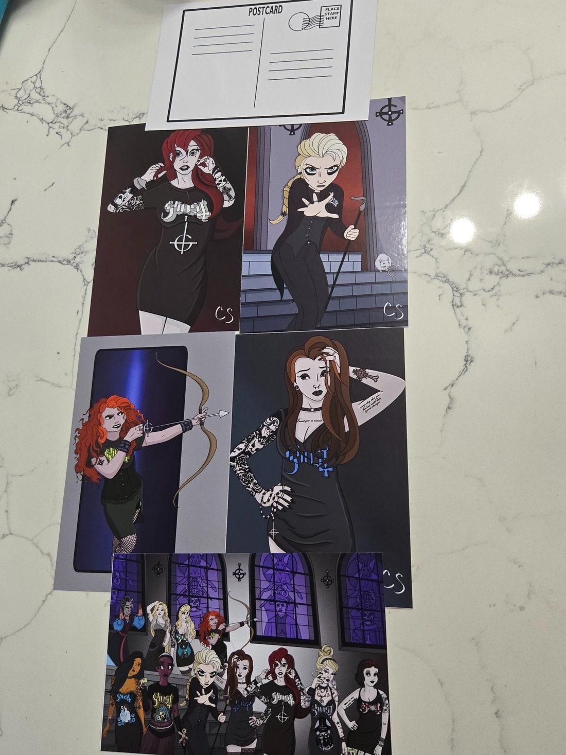 Princess of Sin Postacrd pack of 4
