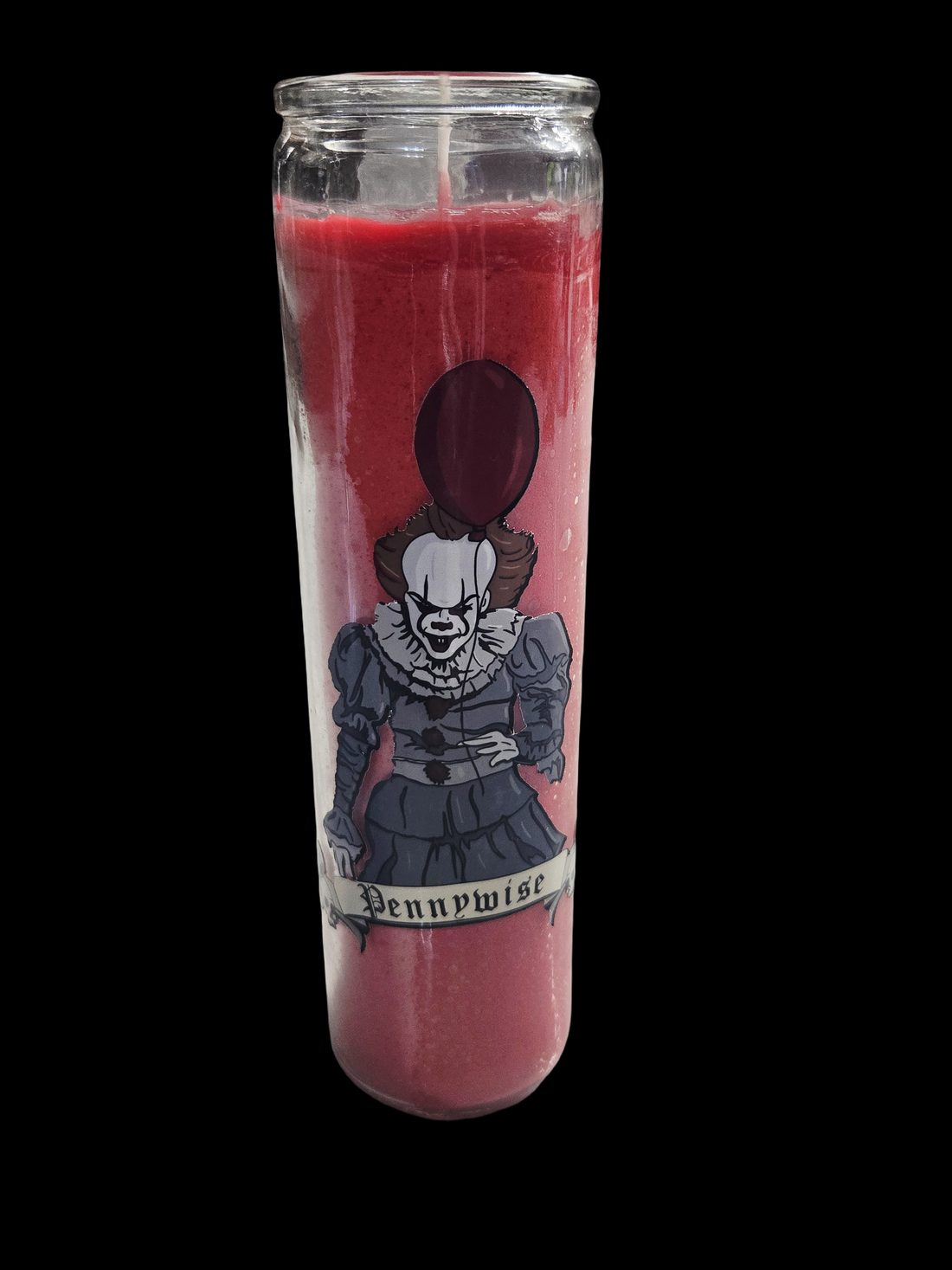 Pennywise — a prayer candle from Shattering Expectations (Chris Stone Art).