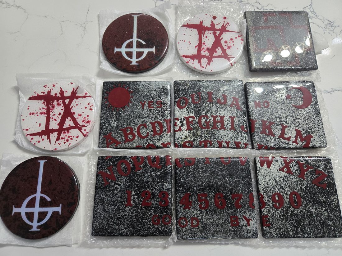 Ouija Board Letters Bar Coaster