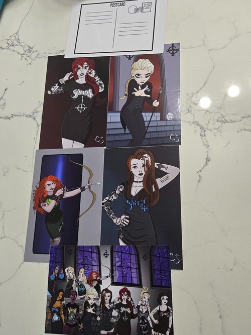 Princess of Sin Postacrd pack of 4