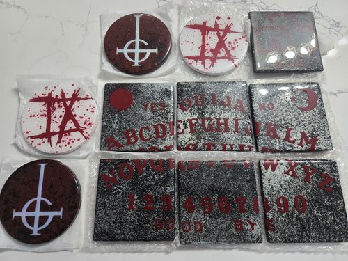 Ouija Board Letters Bar Coaster